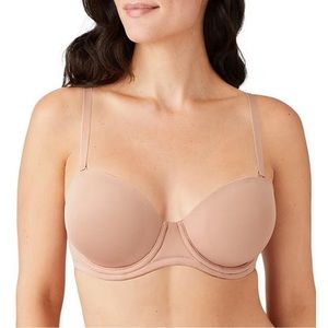 Wacoal Red Carpet Full-Busted Underwire Convertible Strapless Bra Beige Sz 32D